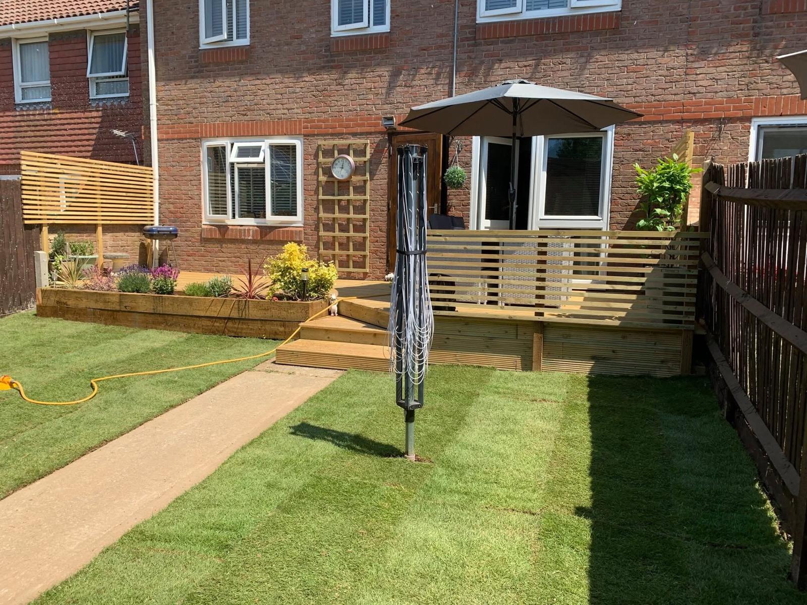 Modern garden design creating beautiful outdoor spaces.